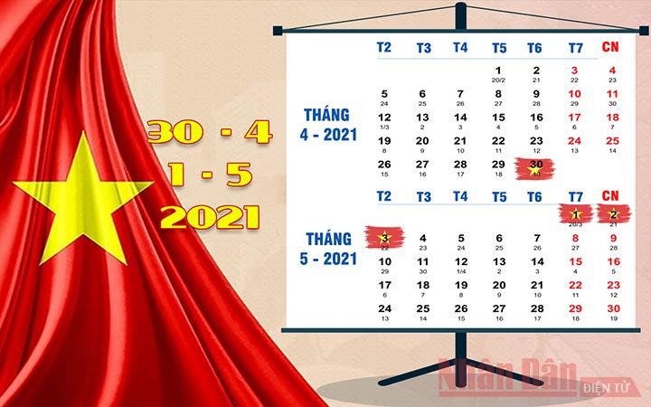Đồ họa: Đăng Phi. Lịch nghỉ lễ trong tháng 4 và 5 -0