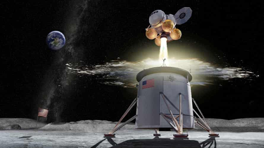 Hình ảnh của một nghệ sĩ về sứ mệnh mặt trăng Artemis. Ảnh: AP. Những cột mốc chinh phục vũ trụ trong năm 2021 -0