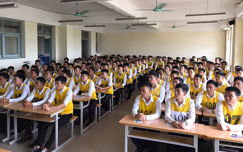 Lao động dự tuyển chọn thực tập sinh sang Nhật Bản (Ảnh chụp trước khi dịch Covid-19 bùng phát: Colab).