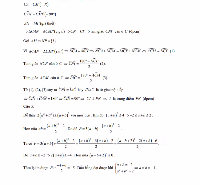 Gợi ý đáp án môn Toán thi lớp 10 Hà Nội -0