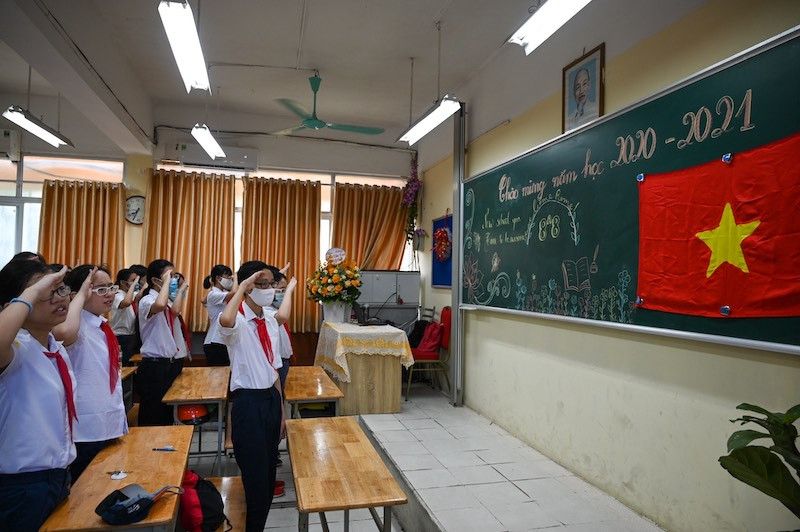 Đón một năm học mới đặc biệt (Ảnh: DUY LINH) Những dấu ấn giáo dục tiêu biểu năm 2020 -0
