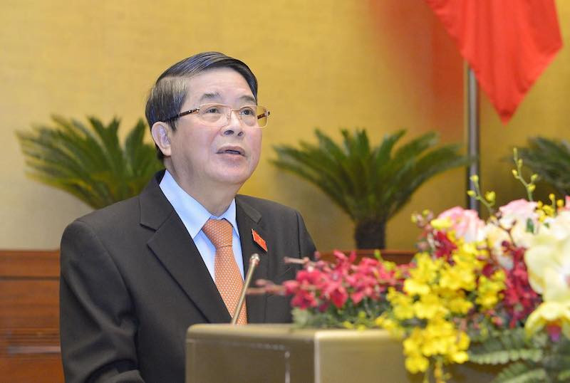 Chủ nhiệm Ủy ban Tài chính, Ngân sách của Quốc hội Nguyễn Đức Hải tại Kỳ họp thứ 11, quốc hội khoá XIV, sáng 25-3