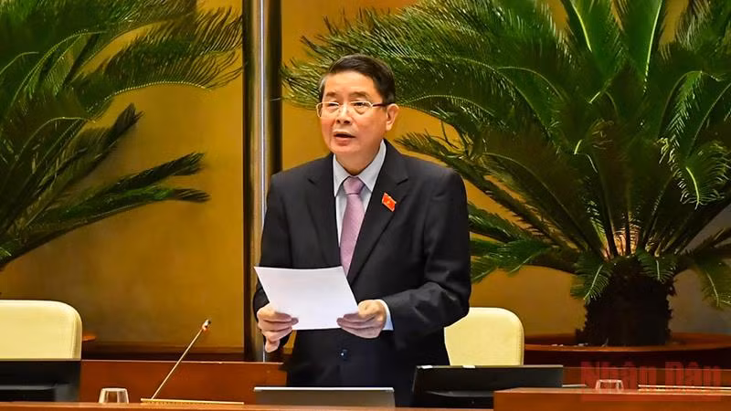 Phó Chủ tịch Quốc hội Nguyễn Đức Hải phát biểu kết thúc đợt họp trực tuyến của Kỳ họp thứ hai, Quốc hội khóa XV. Ảnh: LINH NGUYÊN