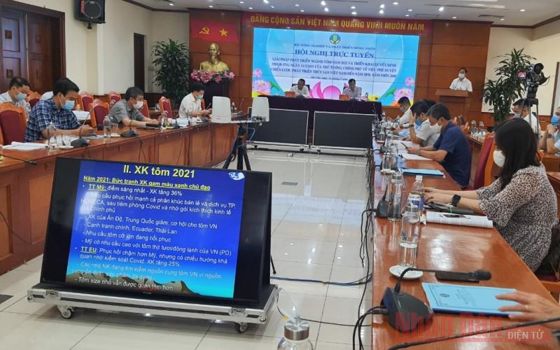 Toàn cảnh Hội nghị về “Đánh giá hiện trạng và giải pháp trọng tâm của ngành tôm năm 2021”. Tìm pháp phát triển ngành nuôi tôm -0
