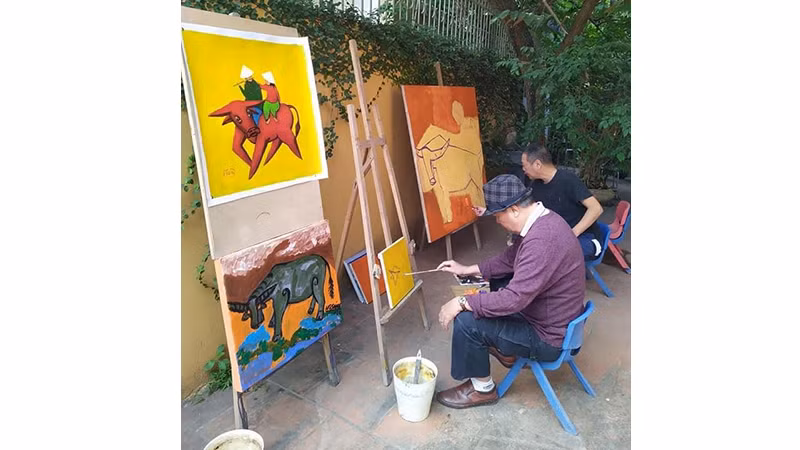 Tranh con giáp không chỉ vẽ chơi -0