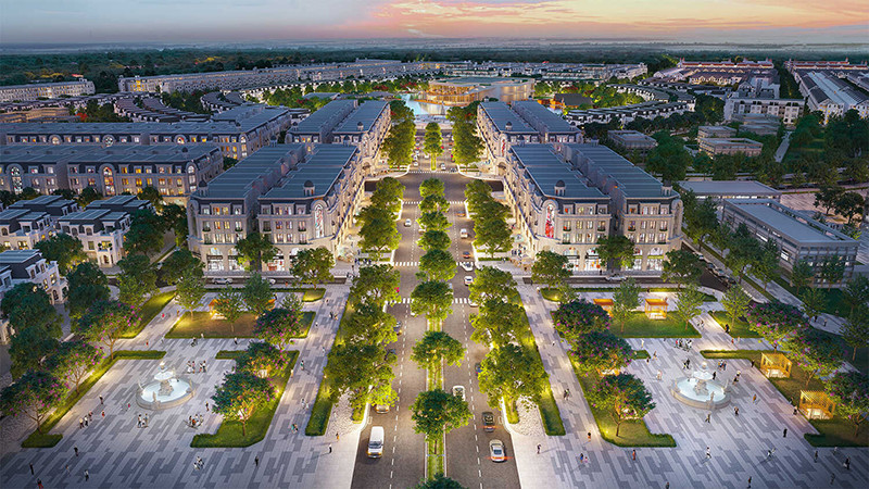 Phối cảnh tổng quan khu vực shophouse tại dự án Hinode Royal Park. Giải mã hiện tượng shophouse Thịnh Vượng qua góc nhìn tài chính -0