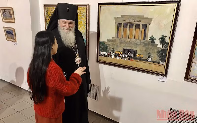 Một tác phẩm tại triển lãm.