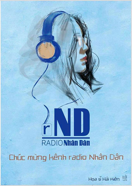 Hình ảnh lời chúc của họa sĩ Hải Kiên. Những lời chúc đẹp dành cho chương trình Radio Nhân Dân -0