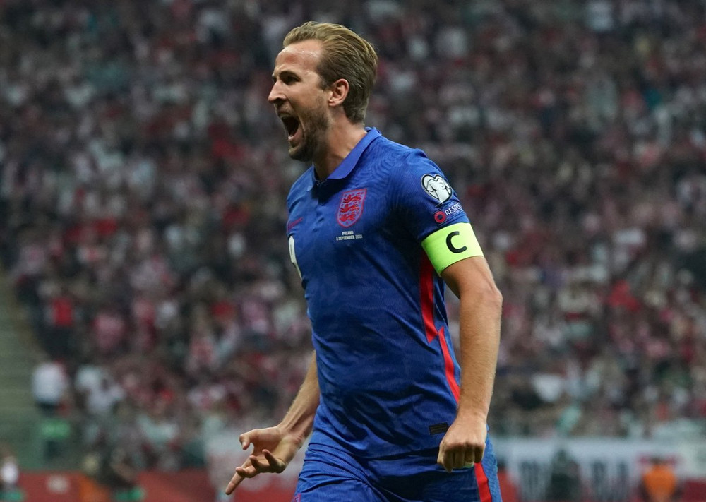 Kane đã ghi bàn cho tuyển Anh trong 15 trận vòng loại liên tiếp, tính cả Euro và World Cup. (Ảnh: UEFA) Italia tìm lại mạch thắng, Anh đánh rơi điểm trước Ba Lan -0