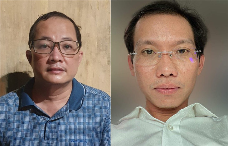 Bị can Nguyễn Minh Quân (trái) và bị can Nguyễn Văn Lợi (phải). (Ảnh: http://bocongan.gov.vn/)
