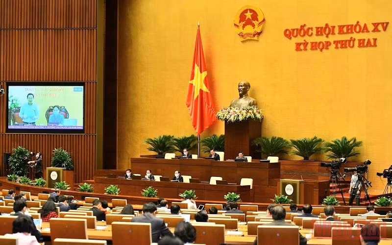 Phiên họp ngày 26/10, Kỳ họp thứ hai, Quốc hội khóa XV. (Ảnh: LINH NGUYÊN)