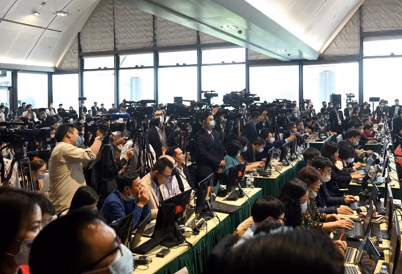 Tổng Bí thư, Chủ tịch nước Nguyễn Phú Trọng dự, phát biểu tại họp báo sau Đại hội -0