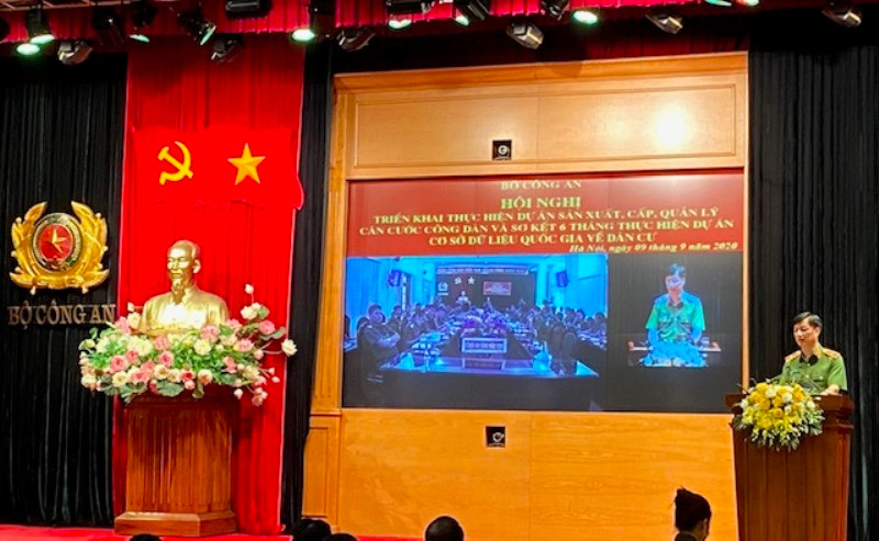 Thiếu tướng Nguyễn Duy Ngọc, Thứ trưởng Công an chủ trì hội nghị sơ kết sáu tháng thực hiện Dự án cơ sở dữ liệu quốc gia về dân cư.