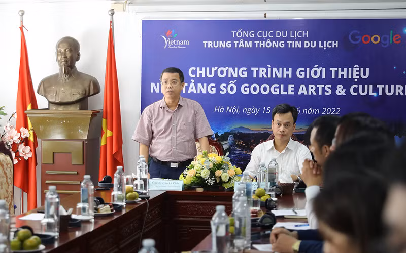 Phó Tổng cục trưởng Tổng cục Du lịch Nguyễn Lê Phúc phát biểu khai mạc. (Ảnh: TCDL) 