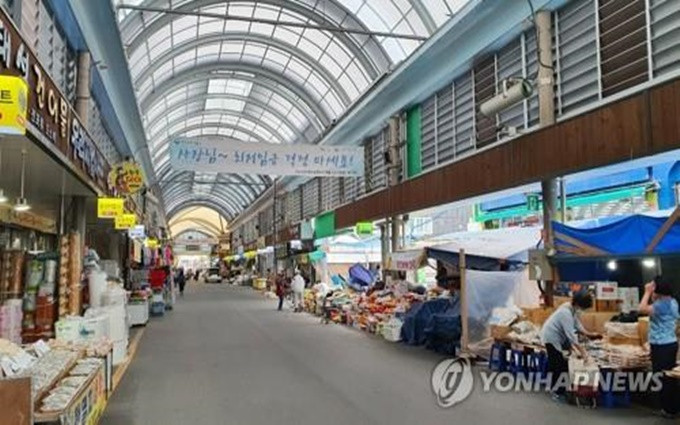 Tình trạng tương tại tại chợ Joongang ở Jeonju, phía tây nam Hàn Quốc. (Ảnh: Yonhap) 1 -0
