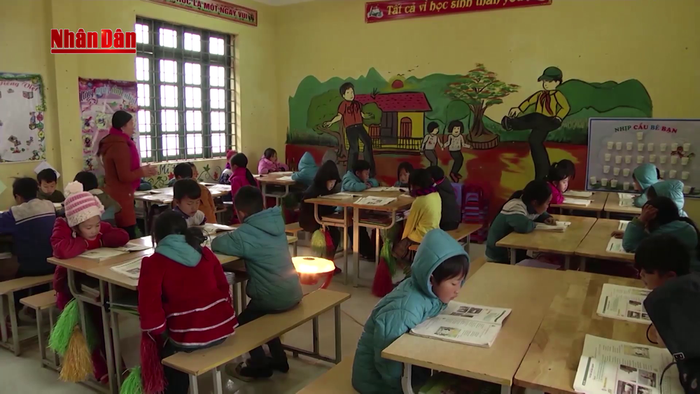Tăng cường giữ ấm cho học sinh trong những ngày giá rét