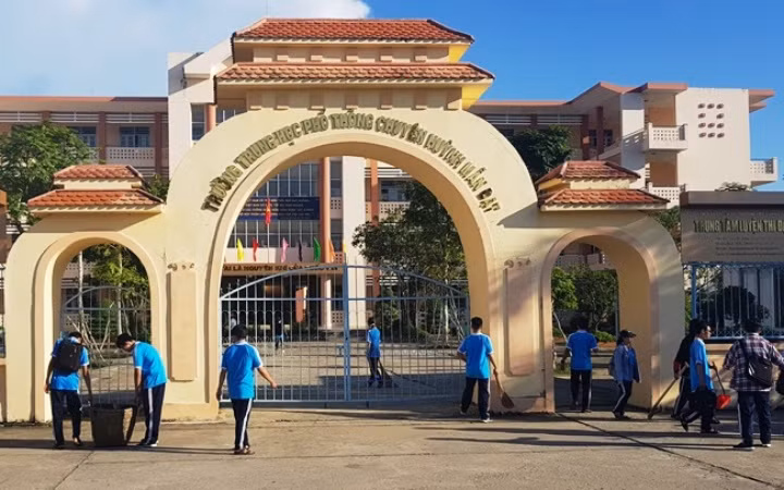 Trường THPT chuyên Huỳnh Mẫn Đạt (TP Rạch Giá) - nơi chấm điểm cho kỳ thi tốt nghiệp THPT năm 2020 tại Kiên Giang.