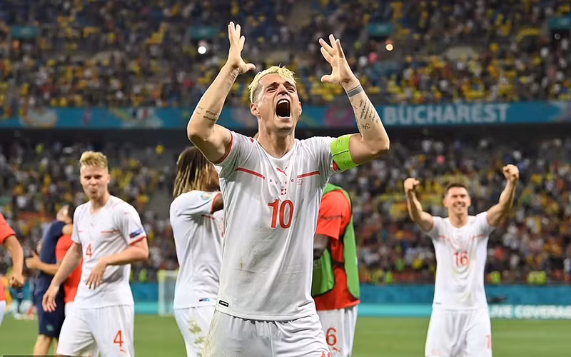 Thụy Sỹ xuất sắc vượt qua Pháp để tiến vào tứ kết Euro 2020. (Ảnh: Reuters)