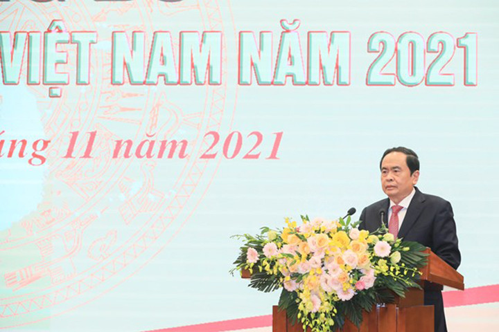 Phó Chủ tịch Thường trực Quốc hội Trần Thanh Mẫn. (Ảnh: Quang Vinh) Vinh danh 76 công trình, giải pháp tiêu biểu trong Sách vàng sáng tạo 2021 -0