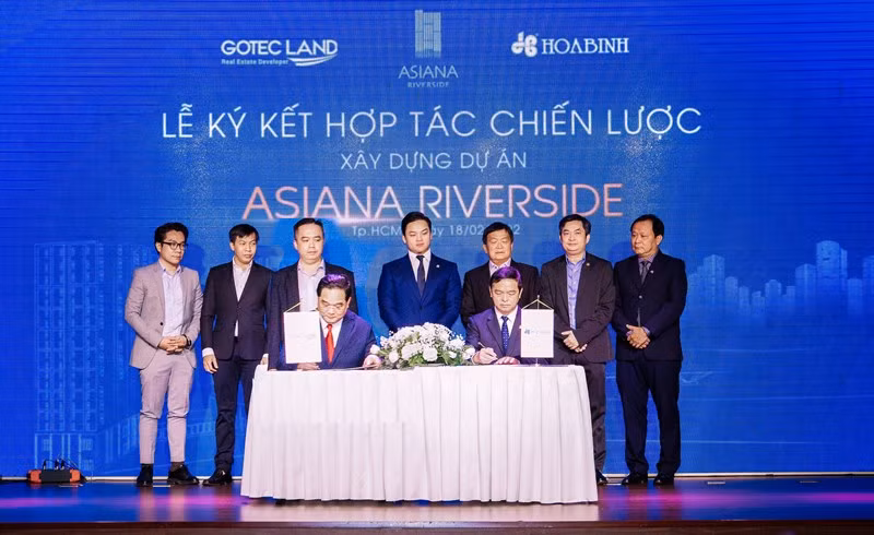 Lễ ký kết Hợp tác chiến lược giữa Tập đoàn Xây dựng Hòa Bình và Tập đoàn BĐS Gotec Land.