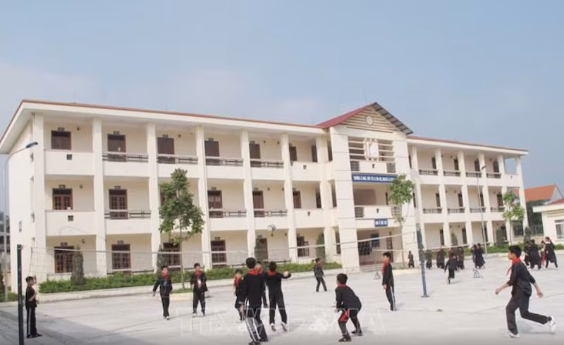 Khu nội trú của Trường phổ thông dân tộc nội trú huyện Phú Lương, Thái Nguyên. Ảnh: HOÀNG NGUYÊN/TTXVN