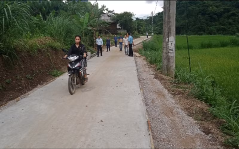Tuyến đường xóm Lũng Luông sẽ hoàn thành trước tiến độ hai tháng, đáp ứng mong đợi của người dân.