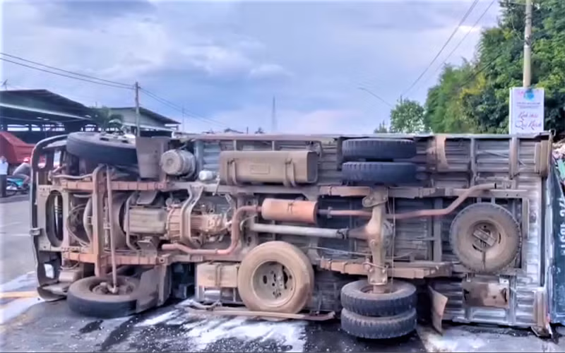 Hiện trường vụ tai nạn.