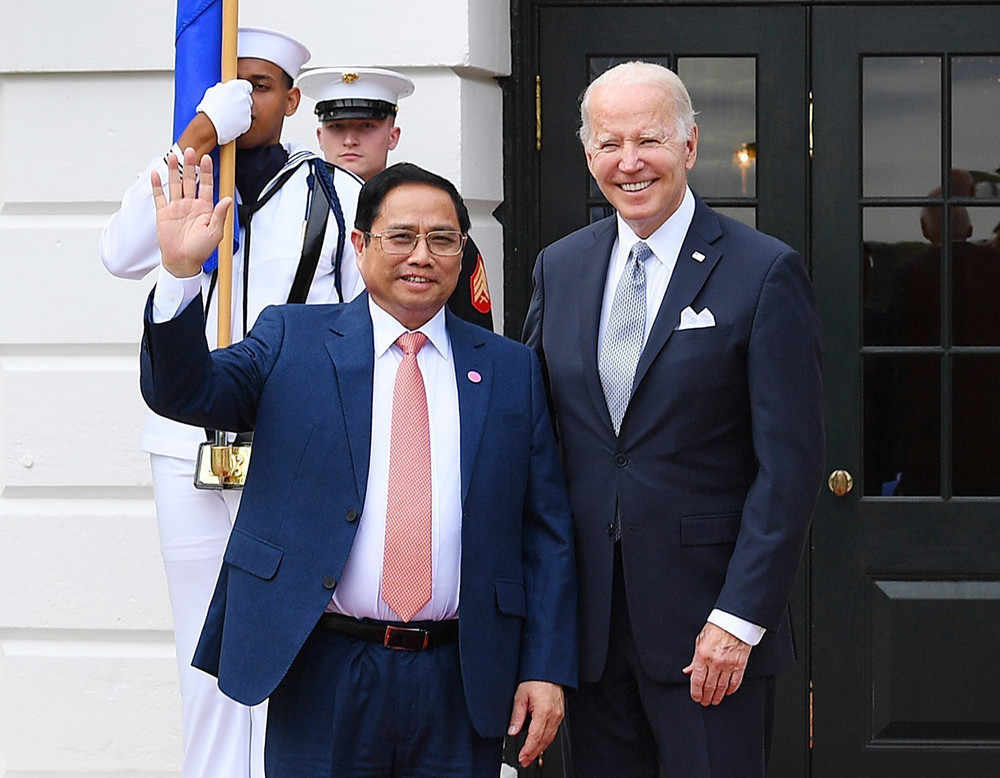 Tổng thống Hoa Kỳ Joseph Robinette Biden Jr. đón Thủ tướng Phạm Minh Chính. Thủ tướng Phạm Minh Chính dự chiêu đãi của Tổng thống Hoa Kỳ Joe Biden -0