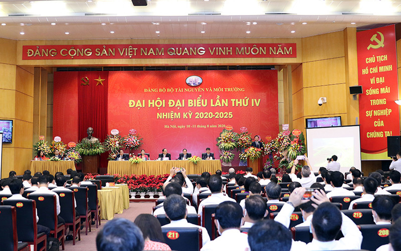Toàn cảnh đại hội. (Ảnh: Đình Trung) Đại hội Đảng bộ Bộ Tài nguyên và Môi trường nhiệm kỳ 2020-2025 -0