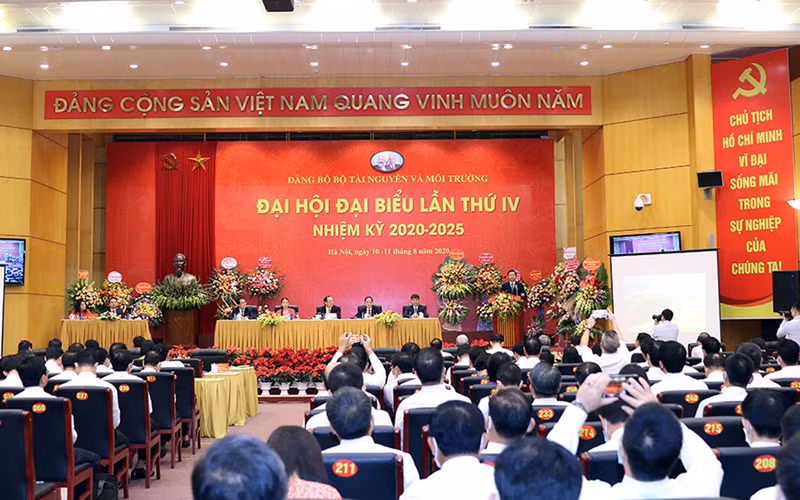 Đại hội Đảng bộ Bộ Tài nguyên và Môi trường nhiệm kỳ 2020-2025 -0