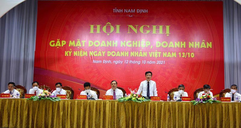 Lãnh đạo tỉnh Nam Định lắng nghe kiến nghị, đề xuất của cộng đồng doanh nghiệp.