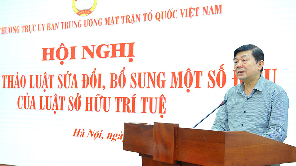 Phó Chủ tịch Ủy ban Trung ương Mặt trận Tổ quốc Việt Nam Nguyễn Hữu Dũng. (Ảnh: Kỳ Anh) Sửa đổi Luật Sở hữu trí tuệ để phát triển và hội nhập -0