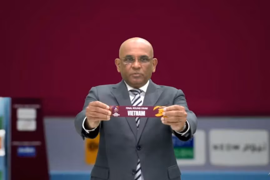 Lá phiếu bốc thăm của đội tuyển Việt Nam. (Ảnh: VFF)