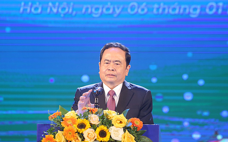 Đồng chí Trần Thanh Mẫn phát biểu ý kiến tại buổi lễ. 2_IMG_7010-1641479681458.jpg