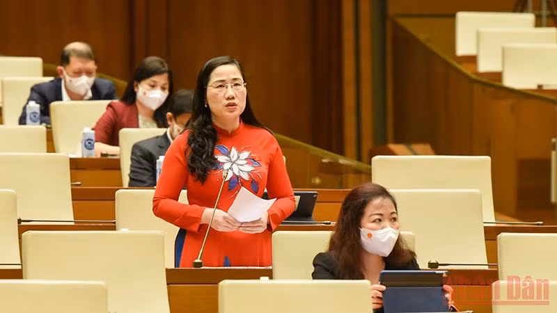 Đại biểu Quốc hội Nguyễn Thị Thủy (Bắc Kạn). (Ảnh: Linh Khoa)