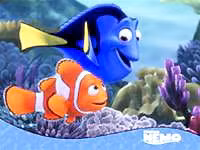 Cá bố Marlin và cô bạn cá Dory
trên đường tìm Nemo.