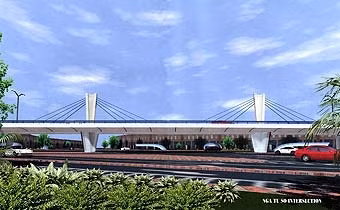 Mô hình cầu vượt Ngã Tư Sở, Hà Nội.