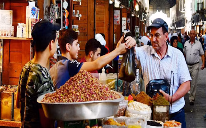 Một khu chợ ở thủ đô Damascus của Syria. Ảnh: TÂN HOA XÃ