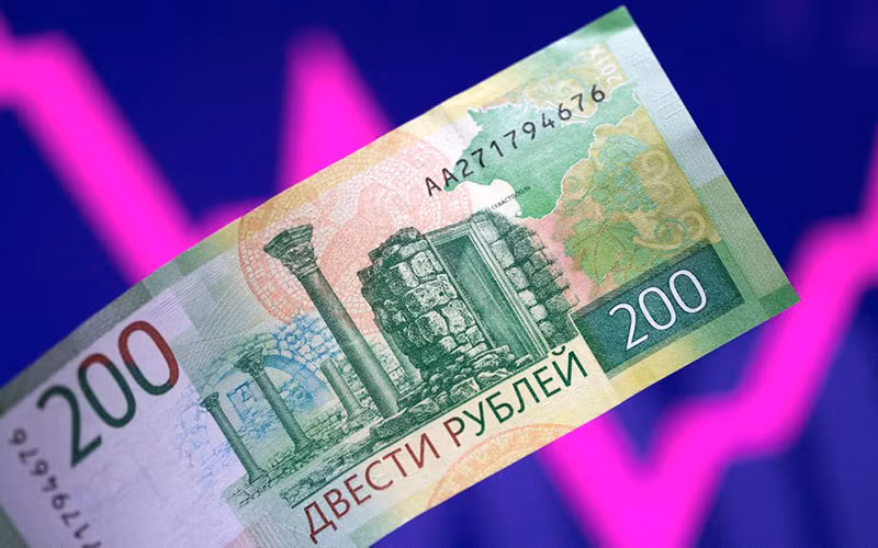 Đồng ruble của Nga. (Ảnh: Reuters)