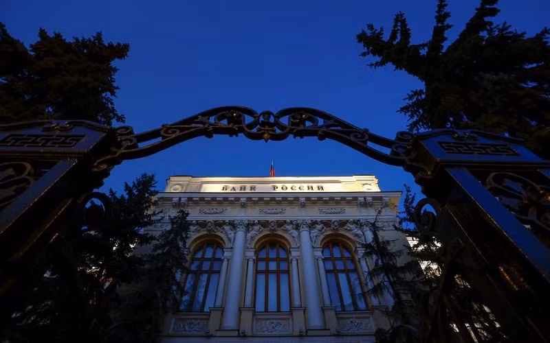 Trụ sở Ngân hàng Trung ương Nga tại Moskva. (Ảnh: Reuters)