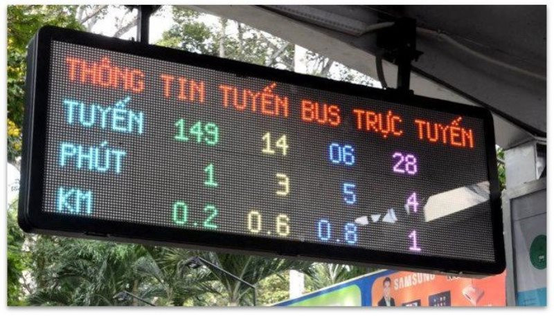 Bảng hiển thị bSmartLed. Trí tuệ nhân tạo trong giám sát hành trình vận tải hành khách -0