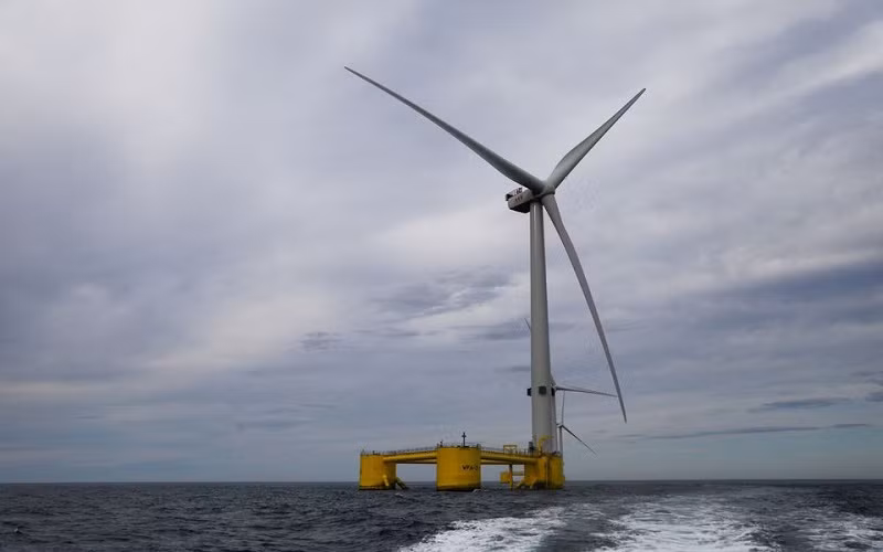 Turbine điện gió ngoài khơi ở Viana do Castelo, Bồ Đào Nha. (Ảnh: Reuters)