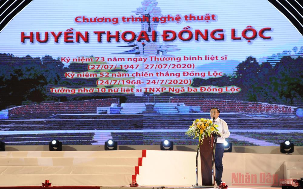 Đồng chí Lê Đình Sơn phát biểu tại buổi lễ (Ảnh: ĐĂNG KHOA) Kỷ niệm 52 năm chiến thắng Đồng Lộc -0