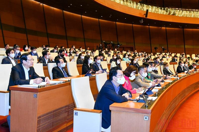 Các đại biểu Quốc hội tham dự phiên họp toàn thể tại hội trường Diên Hồng sáng 9/11. (Ảnh: LINH NGUYÊN) Cần giải pháp căn cơ trong công tác phòng, chống dịch -0