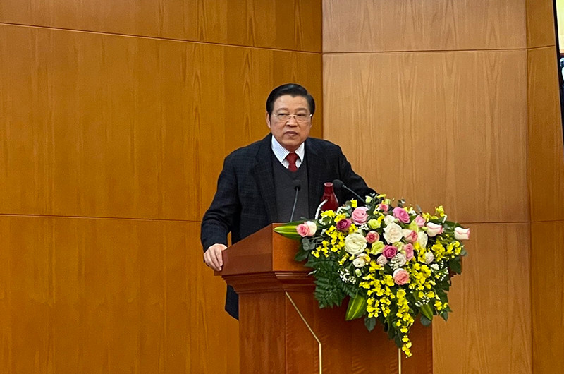 Đồng chí Phan Đình Trạc, Bí thư T.Ư Đảng, Trưởng Ban Nội chính T.Ư phát biểu ý kiến. Nâng cao chất lượng tham mưu, triển khai nhiệm vụ công tác nội chính, phòng, chống tham nhũng và cải cách tư pháp -0