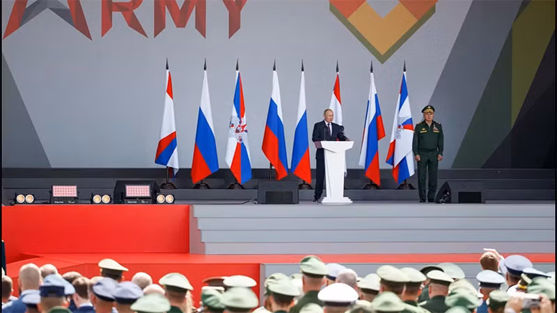 Tổng thống Nga Vladimir Putin dự lễ khai mạc Army Games 2021 và diễn đàn Army-2021 -0
