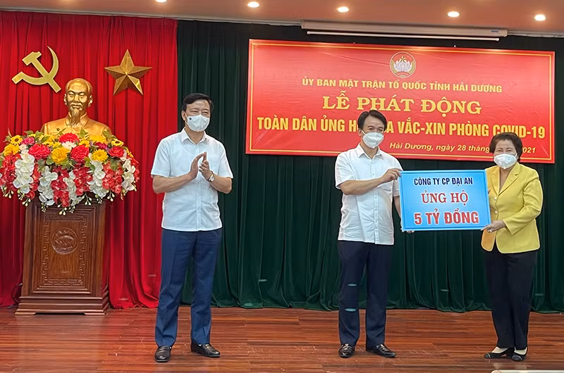 Hải Dương phát động toàn dân ủng hộ mua vaccine phòng Covid-19 -0