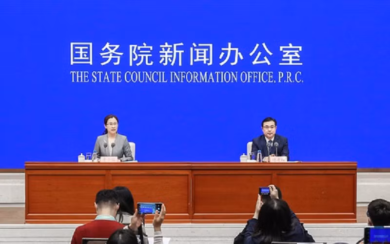 Toàn cảnh buổi họp báo của Văn phòng Báo chí Quốc vụ viện Trung Quốc. (Ảnh: scio.gov.cn)