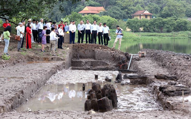 Cuộc khai quật đã làm xuất lộ những dấu vết kiến trúc độc đáo. Thêm những điều thú vị về kinh đô Hoa Lư -0