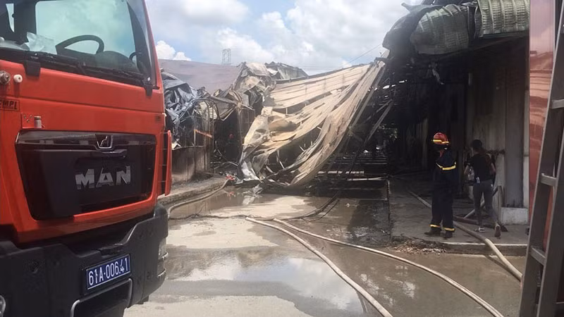 Hiện trường vụ cháy.